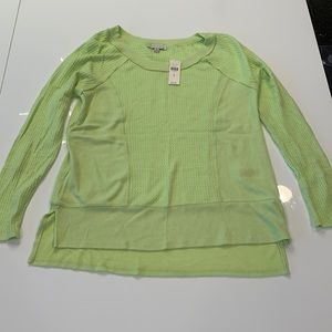Eri and Ali neon green sweater